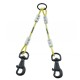 Accouple 2 chiens cable fluo