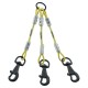 Accouple 3 chiens cable fluo